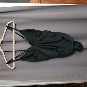Beach Sissi Women's Black Swimsuit Sexy Ruched Criss-cross straps Size X…‎